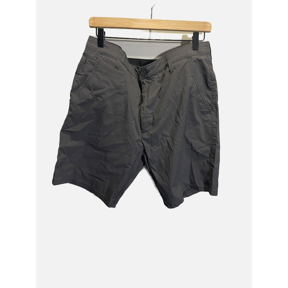 Wrangler Authentics Shorts Mens 36 Gray Stretch Flat Front Casual Outdoor Hiking